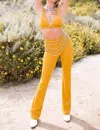 Rehab Horizon Pant Set In Mustard