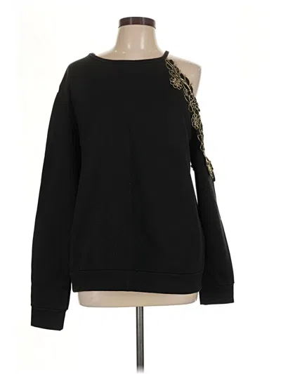 Pre-owned Rehab Long Sleeve Top Black One Shoulder Neckline Tops