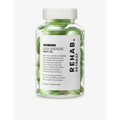 Rehab Retreat Patent Pending Dose Energise Body Oil 20 X 5ml In Green