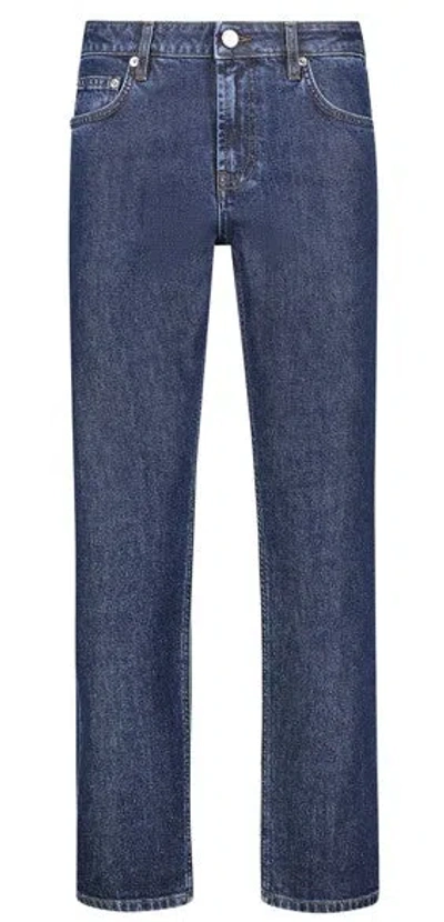 Rehash Blue Concealed Fly Button Trousers