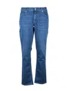 Re-hash Denim Cotton Polyester Elastane Stretch Jeans In Blue