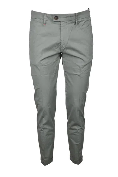 Re-hash Cotton Stretch Trousers - Sage Green In Gray
