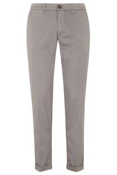 Re-hash Cotton-blend Darts Turn-up Chino Pants In Gray
