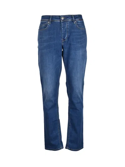 Re-hash Denim Cotton Polyester Elastane Stretch Jeans In Blue