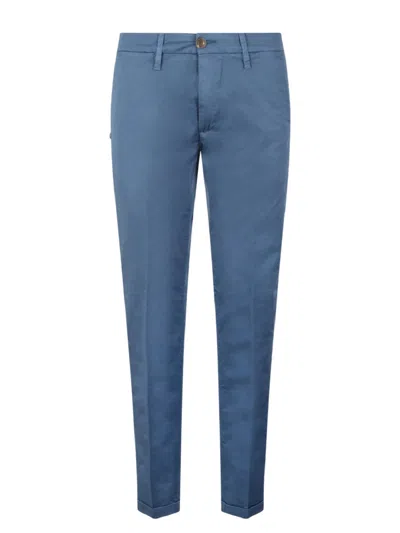 Re-hash Effortlessly Elegant Slim Fit Chinos In Blue