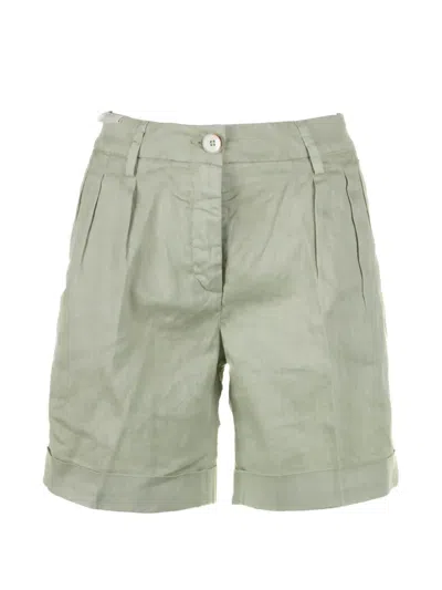 Re-hash Apple Green High-waisted Bermuda Shorts