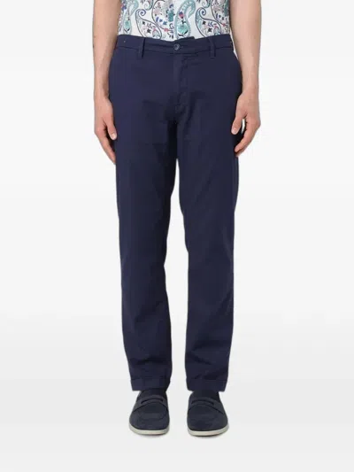 Re-hash Logo-patch Chino Trousers In Blue