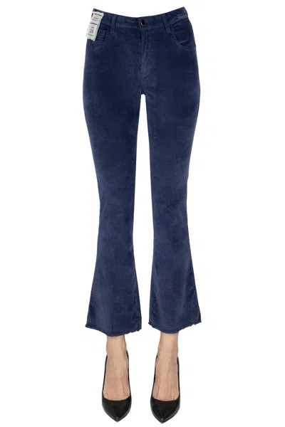 Re-hash Monica 5 Pockets Style Velvet Trousers In Blue