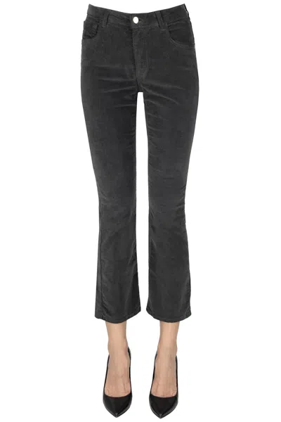 Re-hash Monica 5 Pockets Style Velvet Trousers In Black