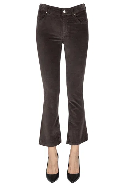 Re-hash Monica 5 Pockets Style Velvet Trousers In Brown