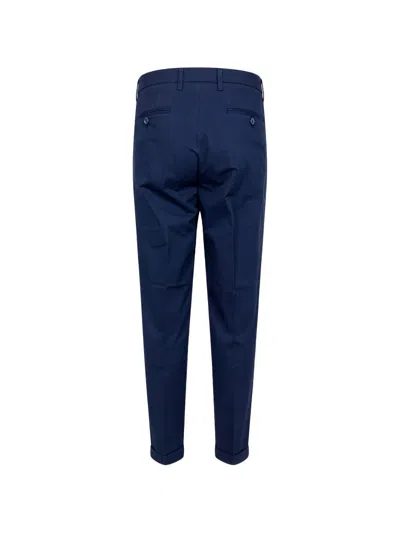 Rehash Navy Blue Pleated Turn-up Trou