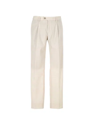 Re-hash Pleated Straight-leg Trousers In Neutral