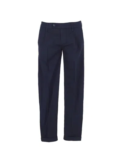 Re-hash Pleated Turn-up Trousers In Blue