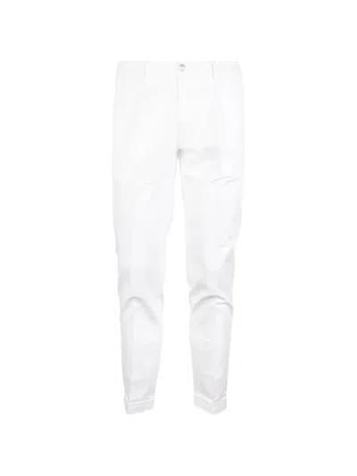 Re-hash Pressed-crease Slim-fit Trousers In White