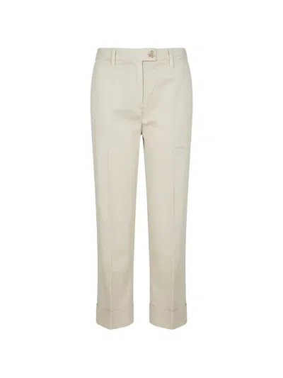 Re-hash Pressed-crease Turn-up Trousers In Neutral