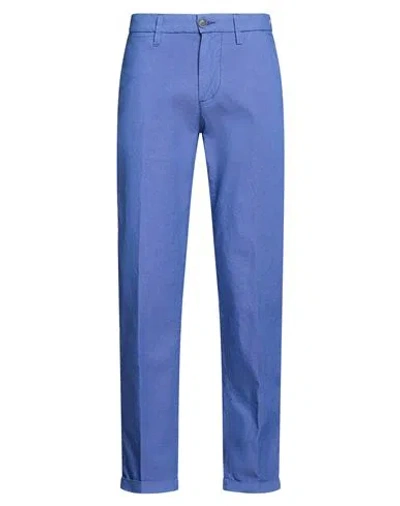 Re-hash Re_hash Man Pants Azure Size 31 Cotton, Polyester, Elastane In Blue