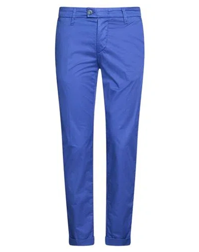 Re-hash Re_hash Man Pants Azure Size 31 Lyocell, Cotton, Elastane In Blue