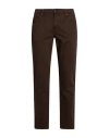 Re-hash Re_hash Man Pants Dark Brown Size 34 Cotton, Elastane In Animal Print