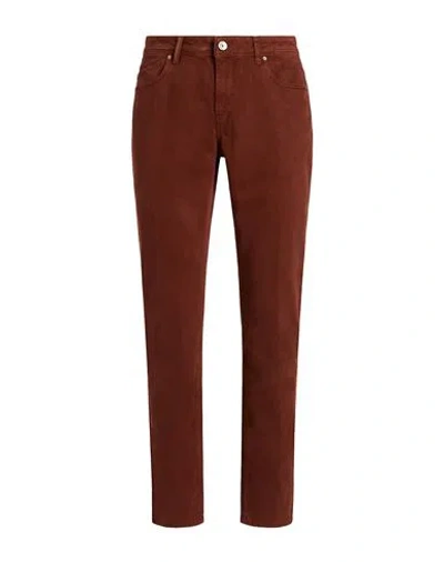 Re-hash Re_hash Man Pants Garnet Size 30 Cotton, Elastane In Red