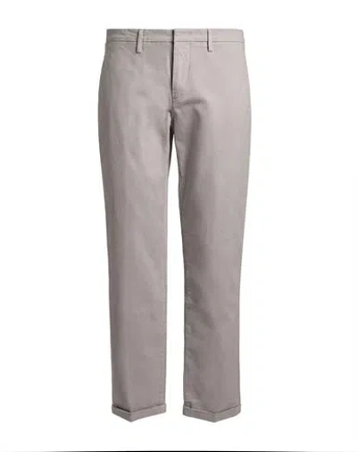 Re-hash Re_hash Man Pants Grey Size 34 Cotton, Elastane In Gray