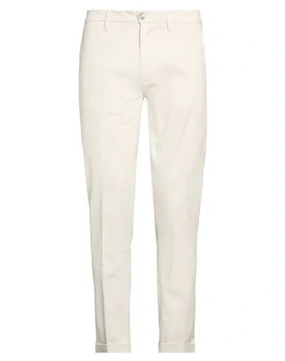 Re-hash Re_hash Man Pants Ivory Size 36 Cotton, Lyocell, Elastane In White