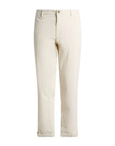 Re-hash Re_hash Man Pants Ivory Size 40 Cotton, Elastane In White