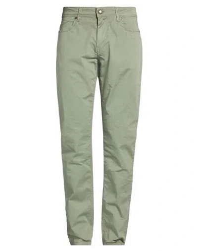 Re-hash Re_hash Man Pants Khaki Size 36 Cotton, Elastane In Green
