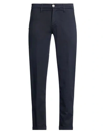 Re-hash Re_hash Man Pants Navy Size 29 Cotton, Lyocell, Elastane In Blue