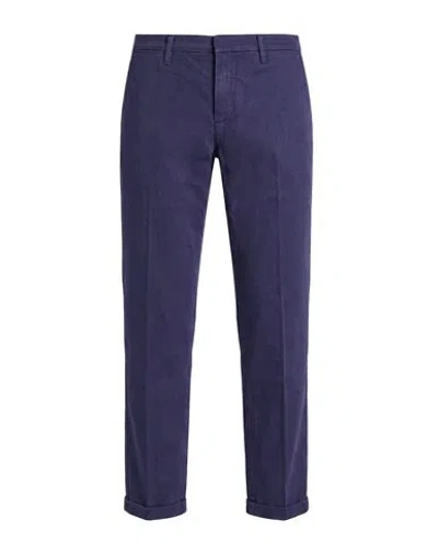 Re-hash Re_hash Man Pants Navy Size 35 Cotton, Lyocell, Elastane In Blue