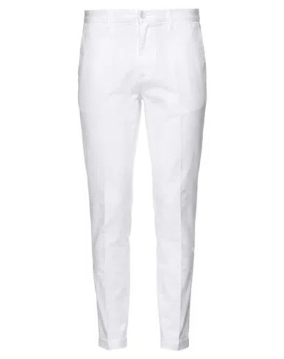 Re-hash Re_hash Man Pants White Size 38 Cotton, Elastane