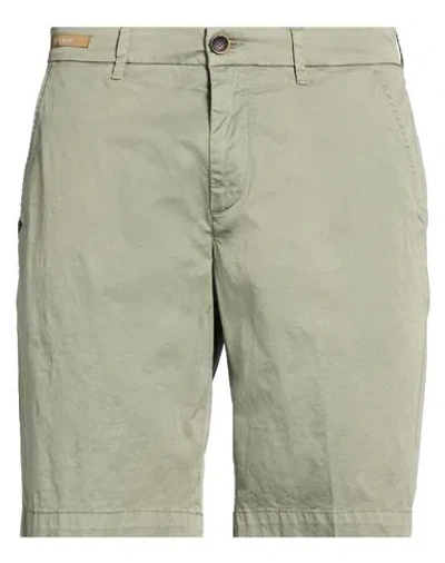 Re-hash Re_hash Man Shorts & Bermuda Shorts Sage Green Size 35 Cotton, Elastane