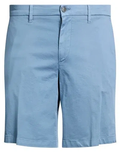 Re-hash Re_hash Man Shorts & Bermuda Shorts Slate Blue Size 40 Cotton, Lyocell, Elastane