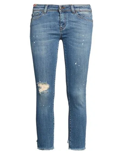 Re-hash Re_hash Woman Jeans Blue Size 26 Cotton, Elastomultiester, Elastane