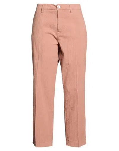 Re-hash Re_hash Woman Pants Antique Rose Size 31 Cotton, Elastane In Pink