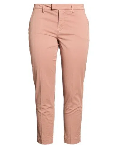 Re-hash Re_hash Woman Pants Antique Rose Size 31 Cotton, Lyocell, Elastane In Pink