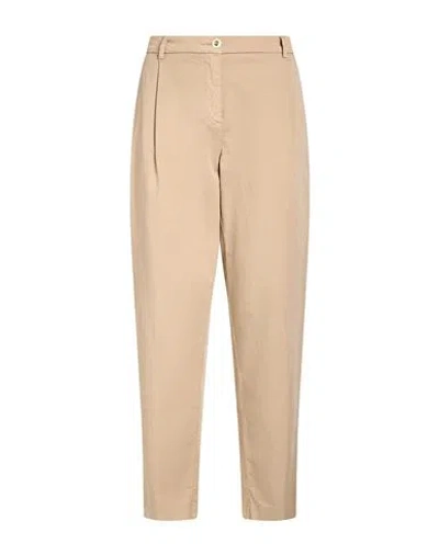 Re-hash Re_hash Woman Pants Beige Size 30 Cotton, Lyocell, Elastane