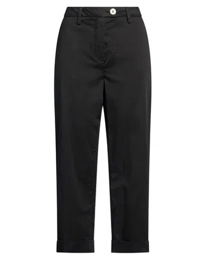 Re-hash Re_hash Woman Pants Black Size 30 Cotton, Elastane
