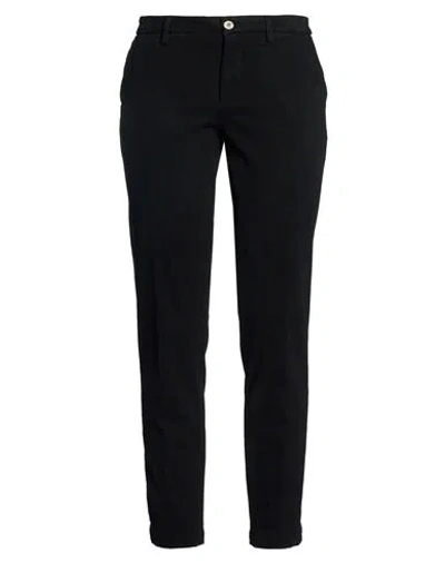 Re-hash Re_hash Woman Pants Black Size 32 Cotton, Lyocell, Elastane