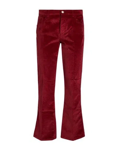 Re-hash Re_hash Woman Pants Burgundy Size 30 Cotton, Lyocell, Elastane In Red