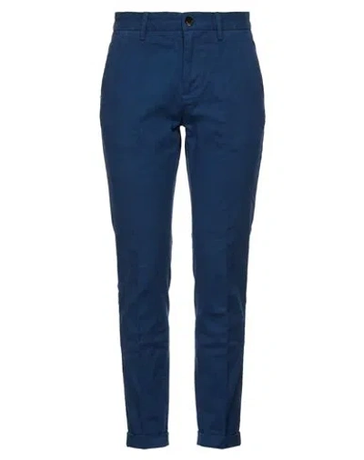 Re-hash Re_hash Woman Pants Navy Size 26 Cotton, Polyester, Elastane In Blue