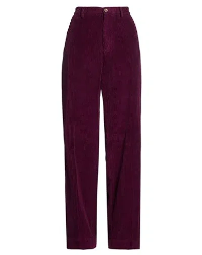 Re-hash Re_hash Woman Pants Plum Size 25 Cotton In Purple