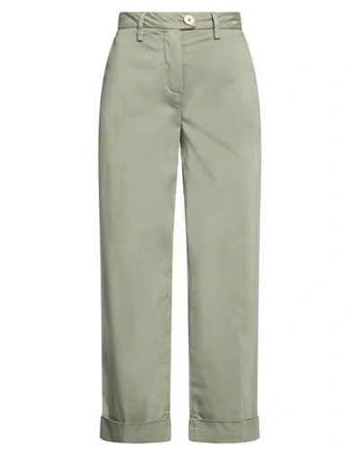 Re-hash Re_hash Woman Pants Sage Green Size 24 Cotton, Elastane