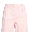 Re-hash Re_hash Woman Shorts & Bermuda Shorts Light Pink Size 30 Linen, Cotton, Elastane