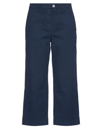 Re-hash Re_hash Woman Shorts & Bermuda Shorts Navy Size 31 Cotton, Lyocell, Elastane In Blue