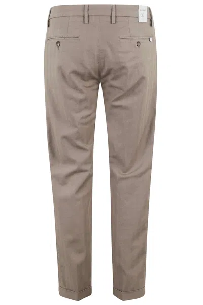 Re-hash Tailored Fit Trousers With Front Pleats In Multi