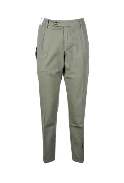 Re-hash Tailored Military Green Cotton Stretch Trousers