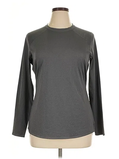 Pre-owned Rei Co Op 3/4 Sleeve T-shirt In Gray