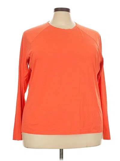 Pre-owned Rei Co Op 3/4 Sleeve T-shirt In Orange