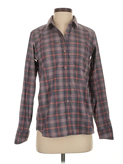 Pre-owned Rei Co Op Long Sleeve Blouse In Gray