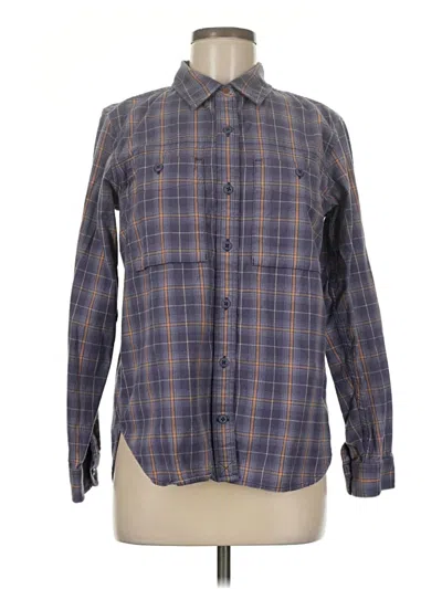 Pre-owned Rei Co Op Long Sleeve Button Down Shirt In Blue